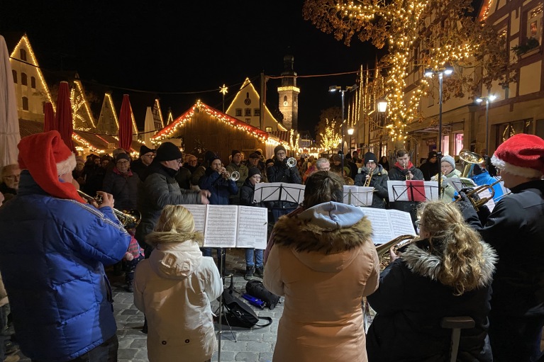 Posaunenchor Schönberg Advent Weihnachtsmarkt Foto Kirchmayer