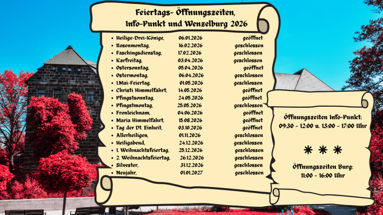 Feiertage Öffnungszeiten, Info-Punkt 2026 (3)