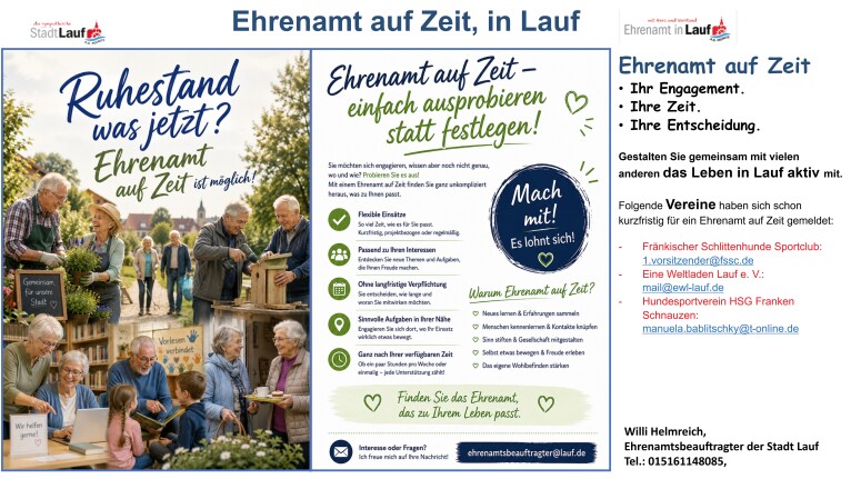 Ehrenamt auf Zeit Ehrenamt auf Zeit