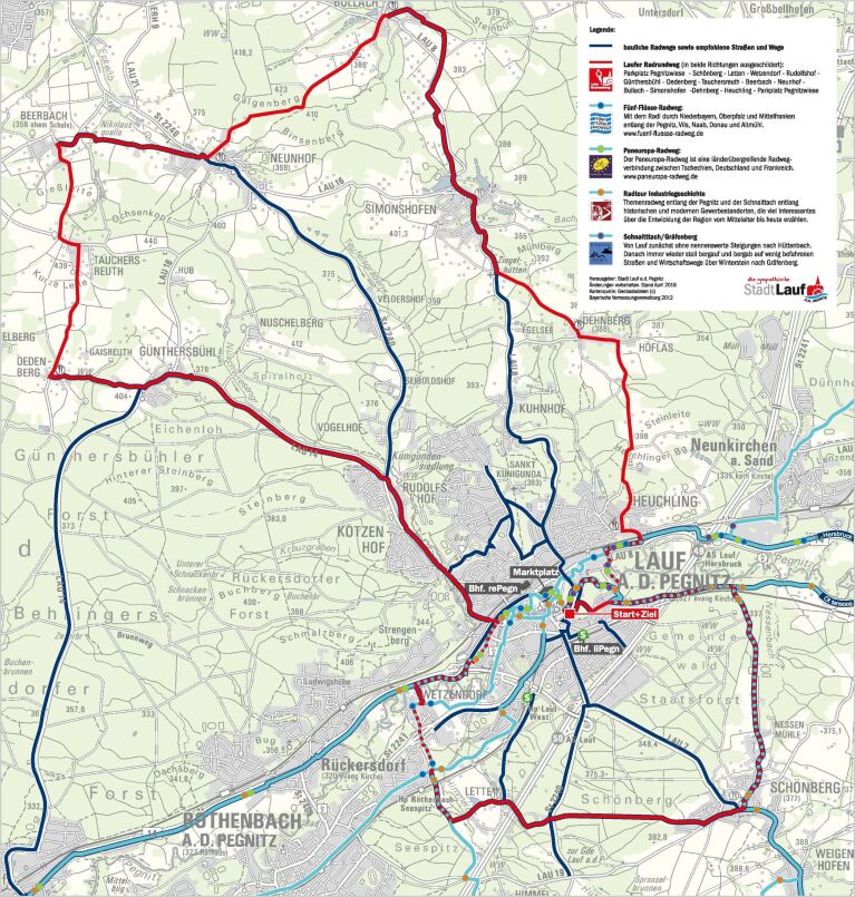 Radkarte gesamt Rundweg